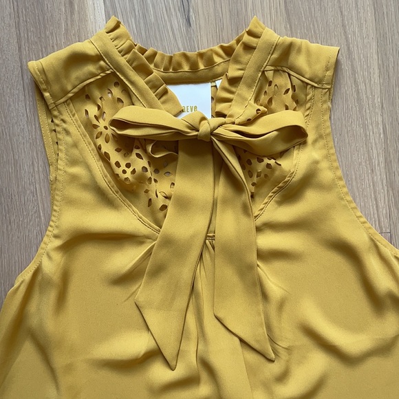 Anthropologie Maeve Yellow Blouse - Picture 3 of 6